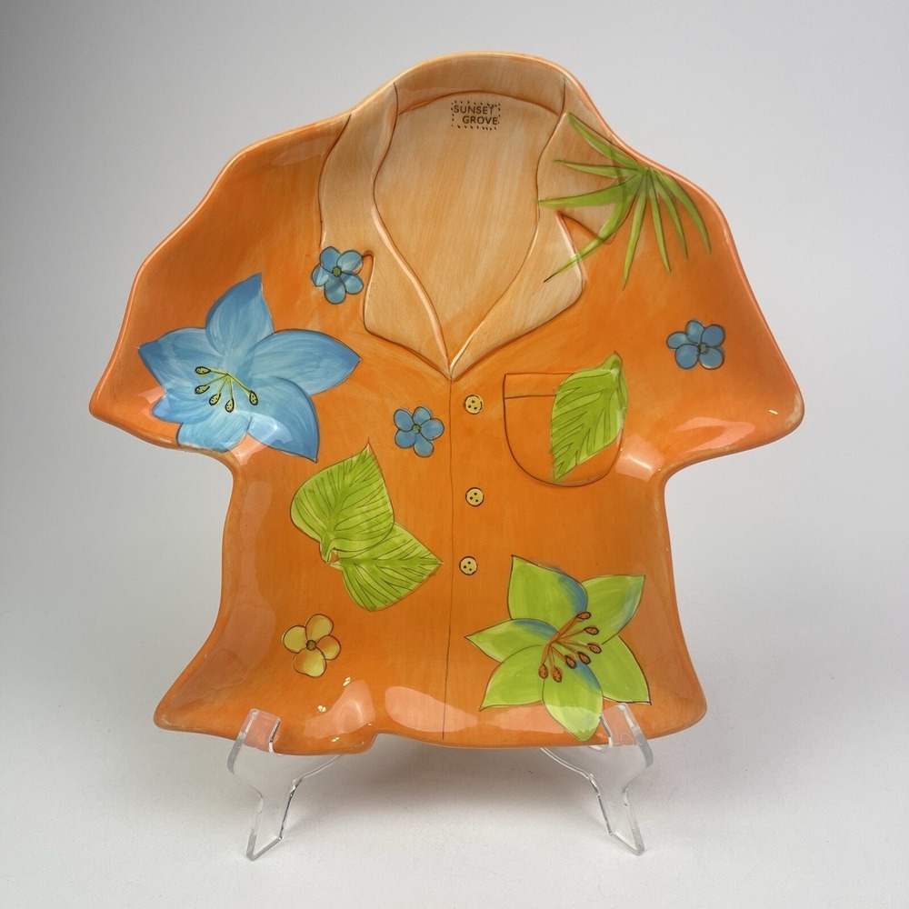 Sunset Grove Plate Noble Excellence Beach Shirt Replacement Luau Beach Snack 10"